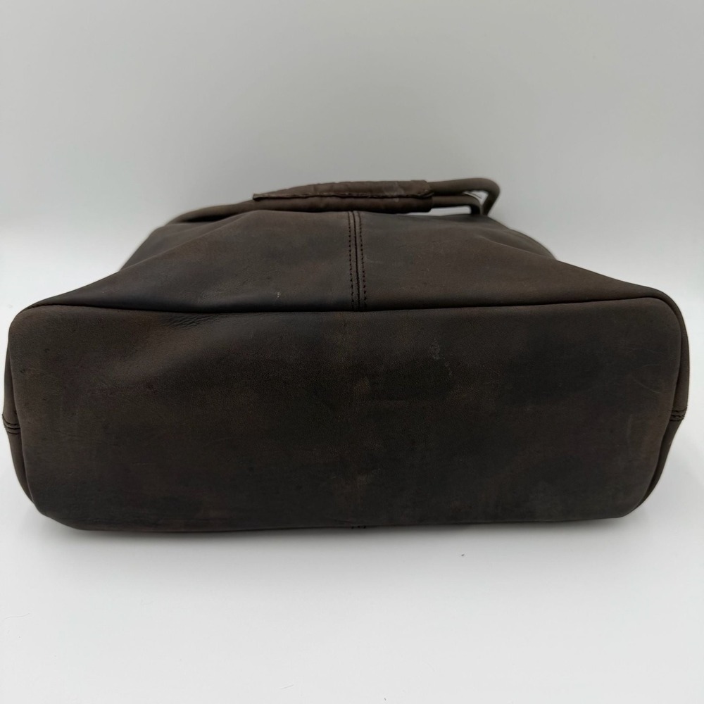 Annabelle Thom Kenya Shoulder Bag Brown Leather Horn Accents Boho Handcrafted - Picture 8 of 10